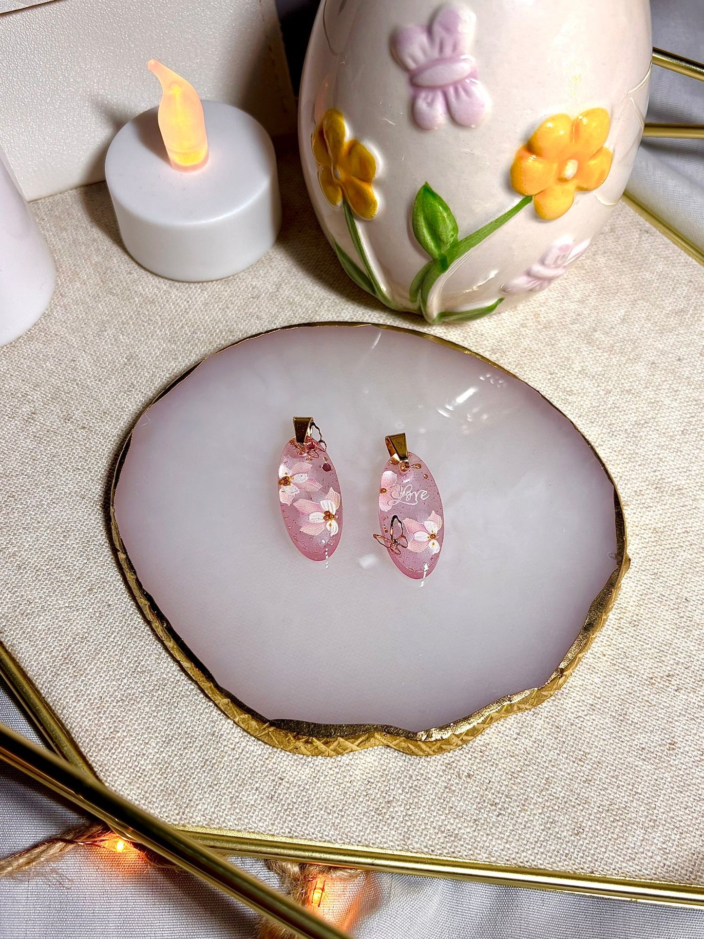 Collier « Douceur de magnolia » Doré