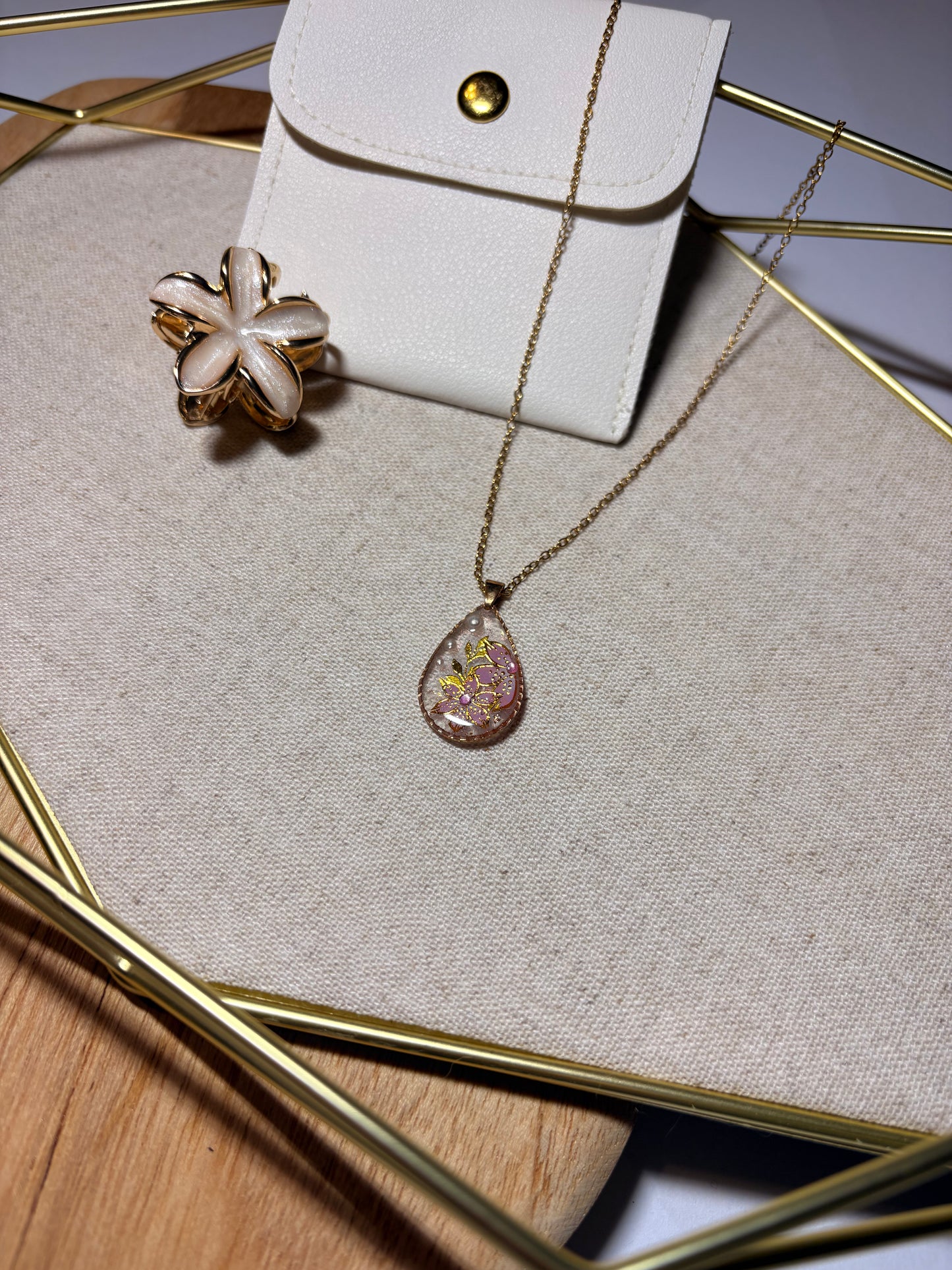 "Floral Drop Duo" Necklace