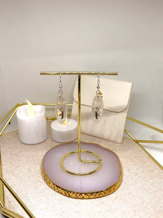 Boucles d’oreilles "Perce neige"