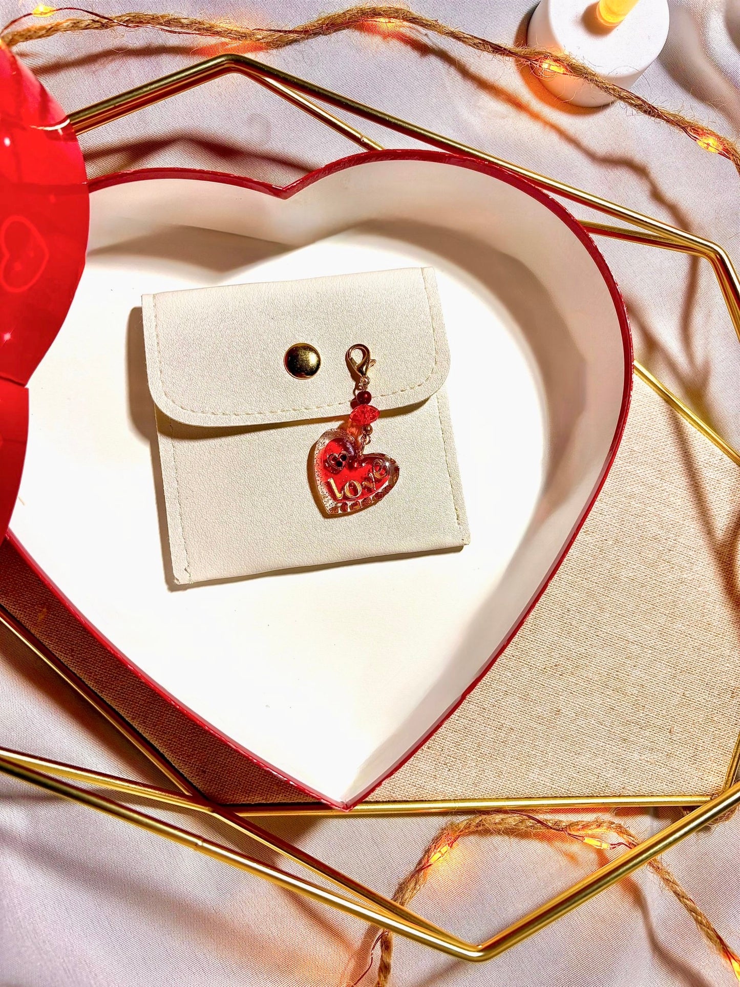 Breloque « Coeur Rubis » Love