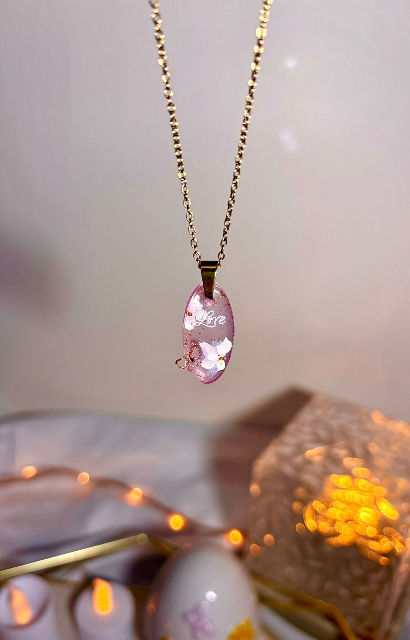 Collier « Douceur de magnolia » Doré