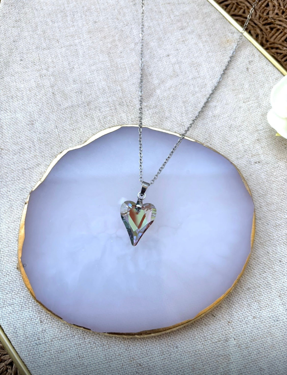 Collier « Cœur précieux » Argenté