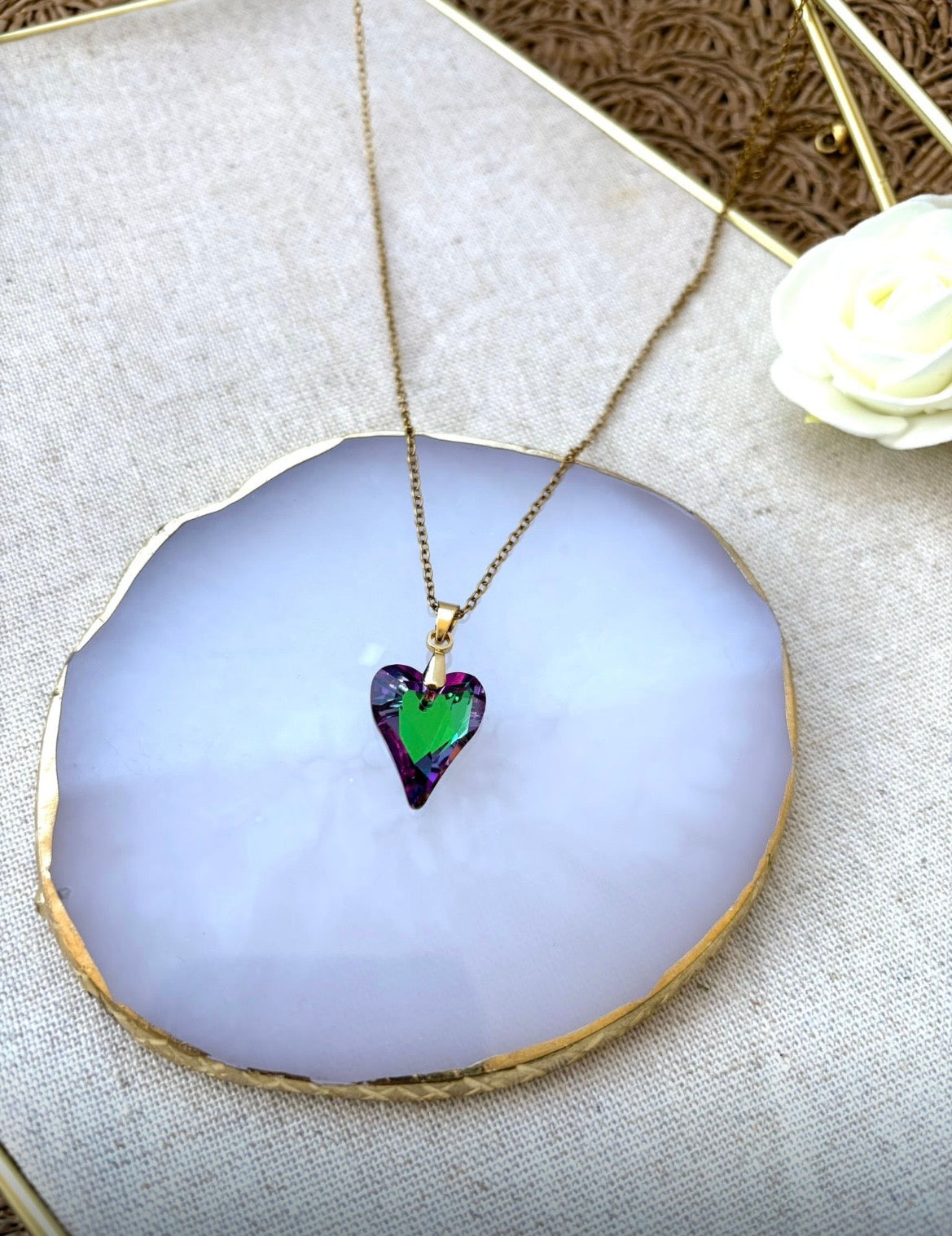 Collier « Cœur précieux » Doré