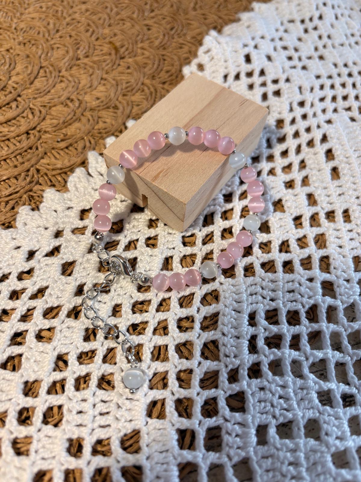 Bracelet « Rosé du matin » Argenté