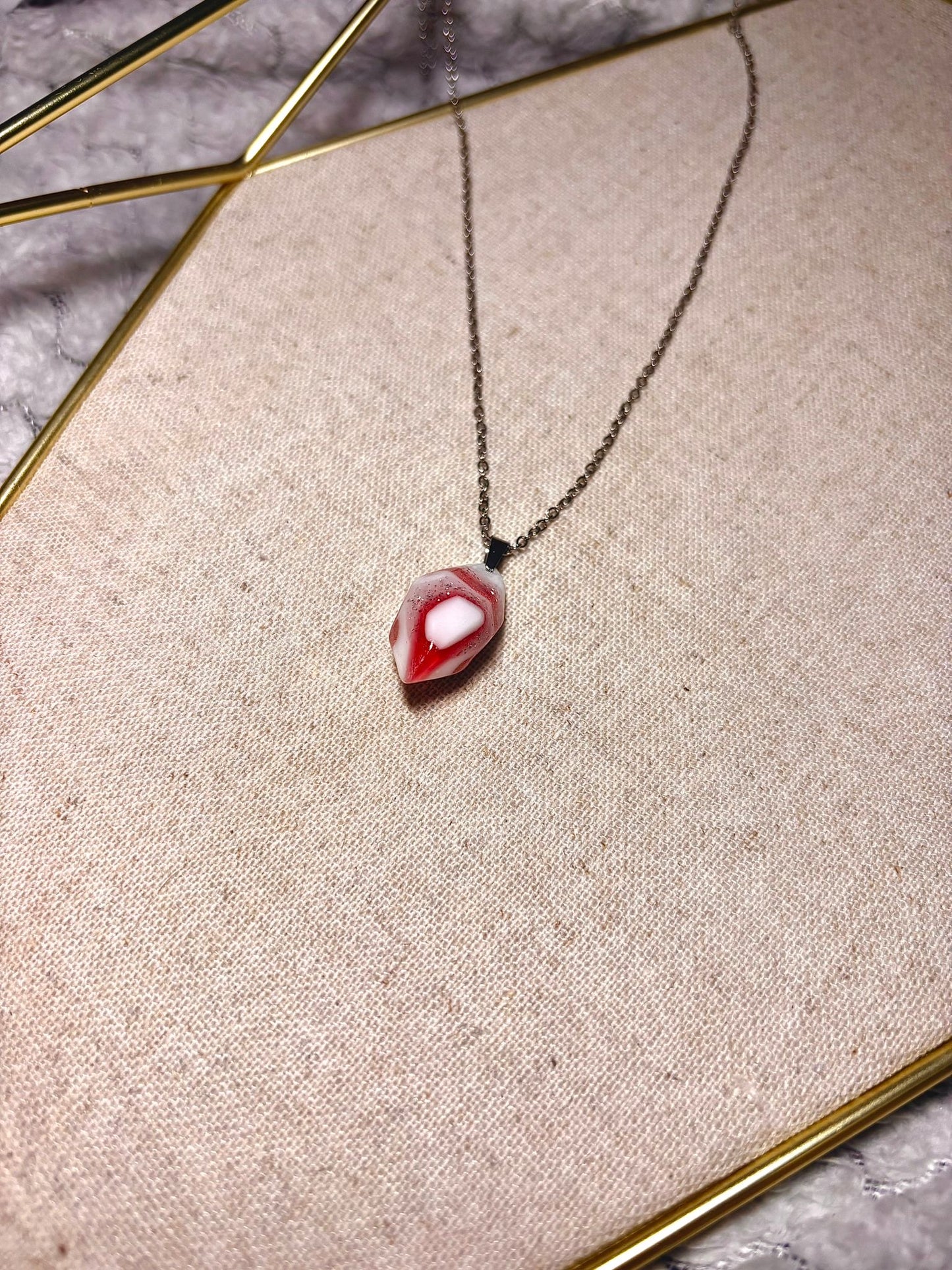 Collier « Aurore minéral » argenté