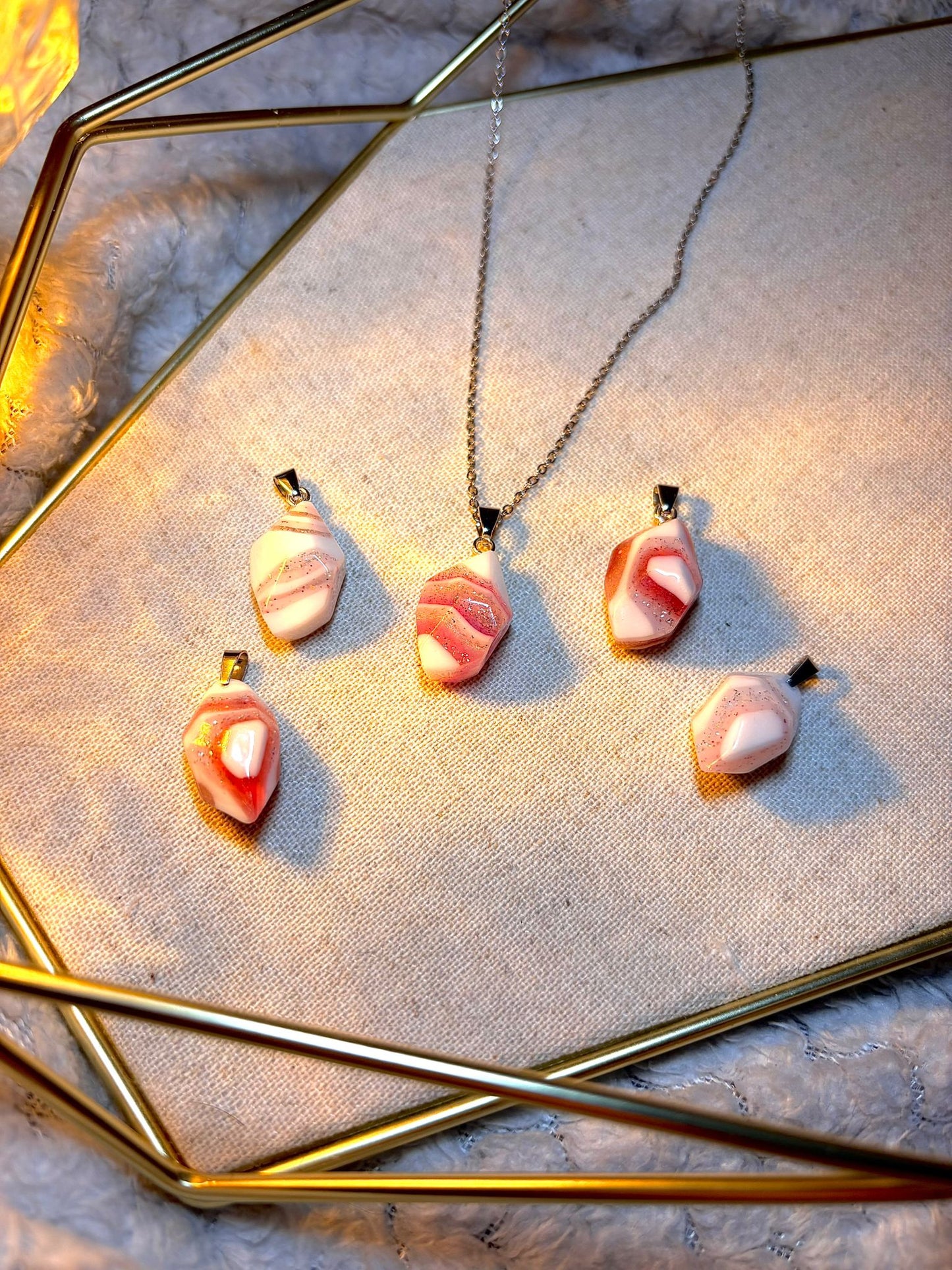 Collier « Aurore minéral » argenté