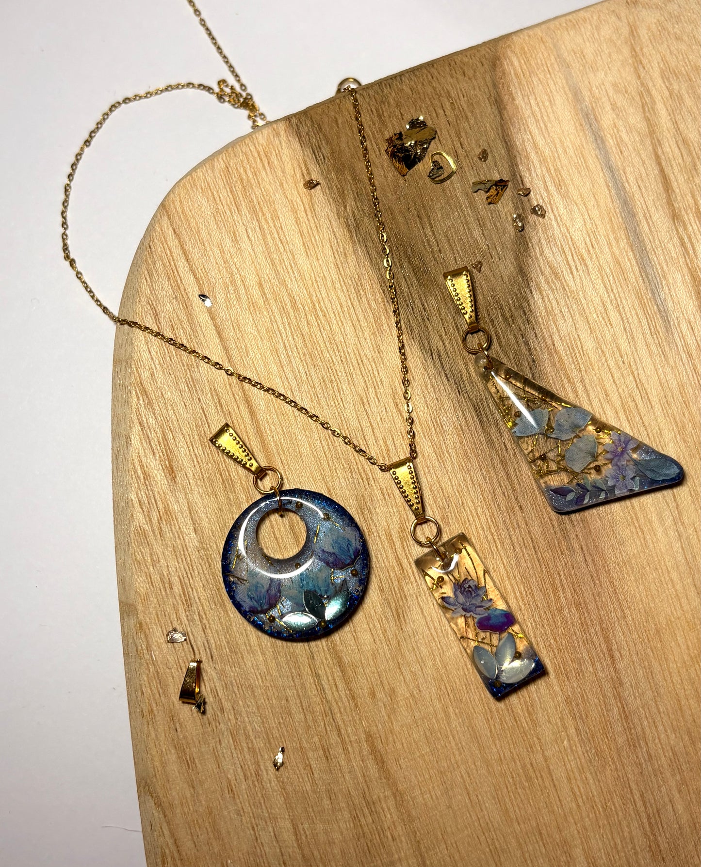 "Blue Camellia" Necklace