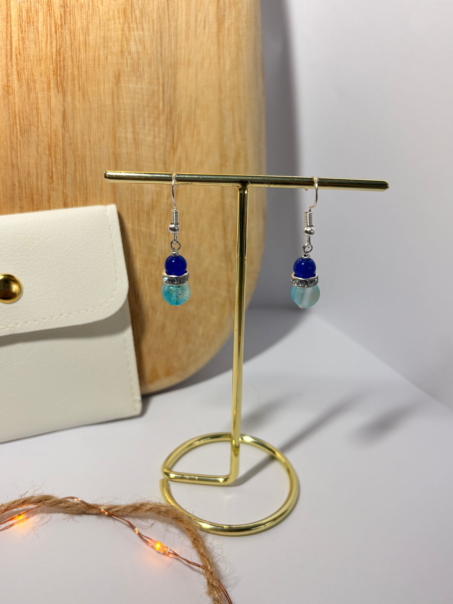 "Pearl Sparkle" Earrings / Matte