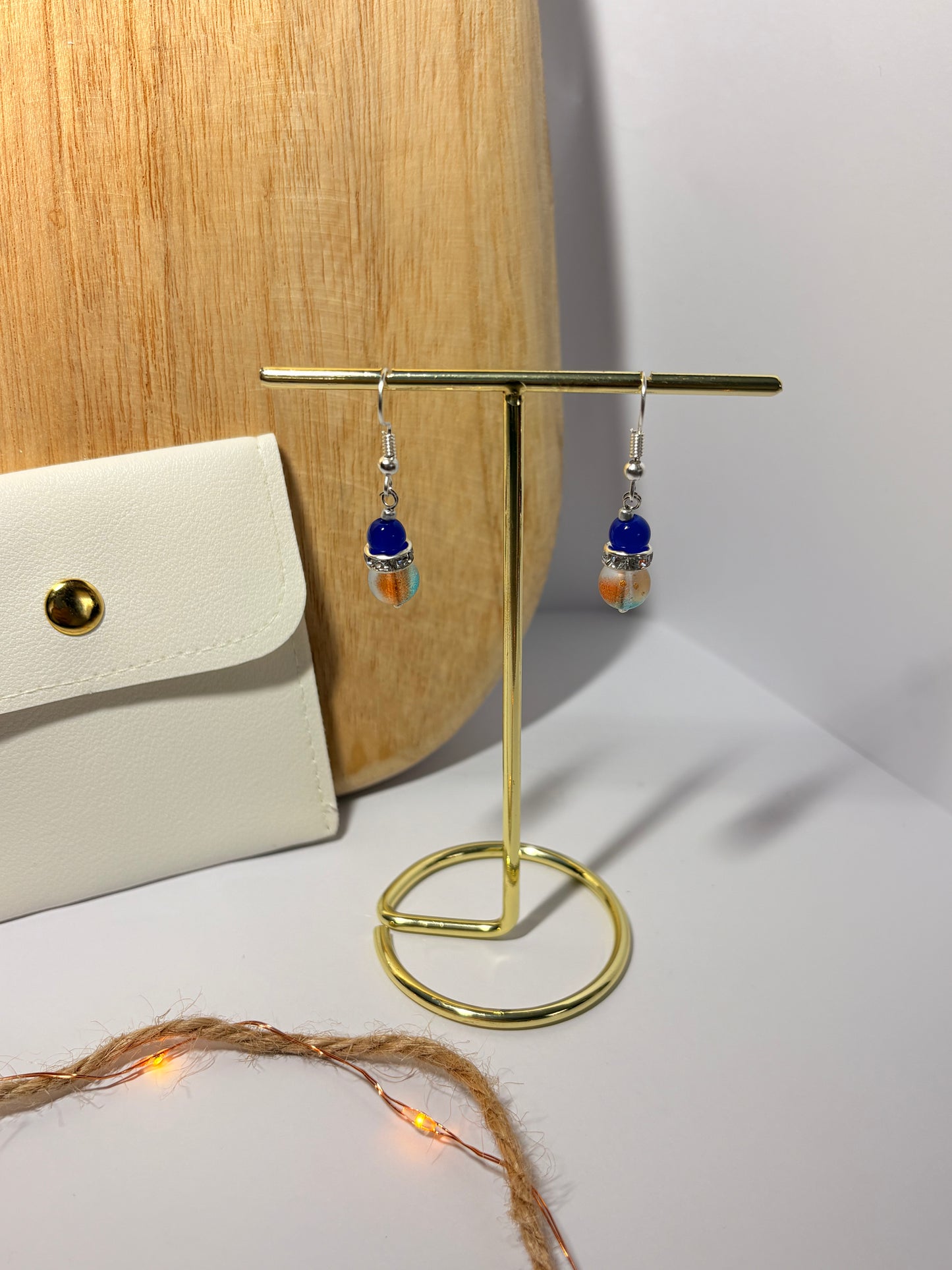 "Pearl Sparkle" Earrings / Matte