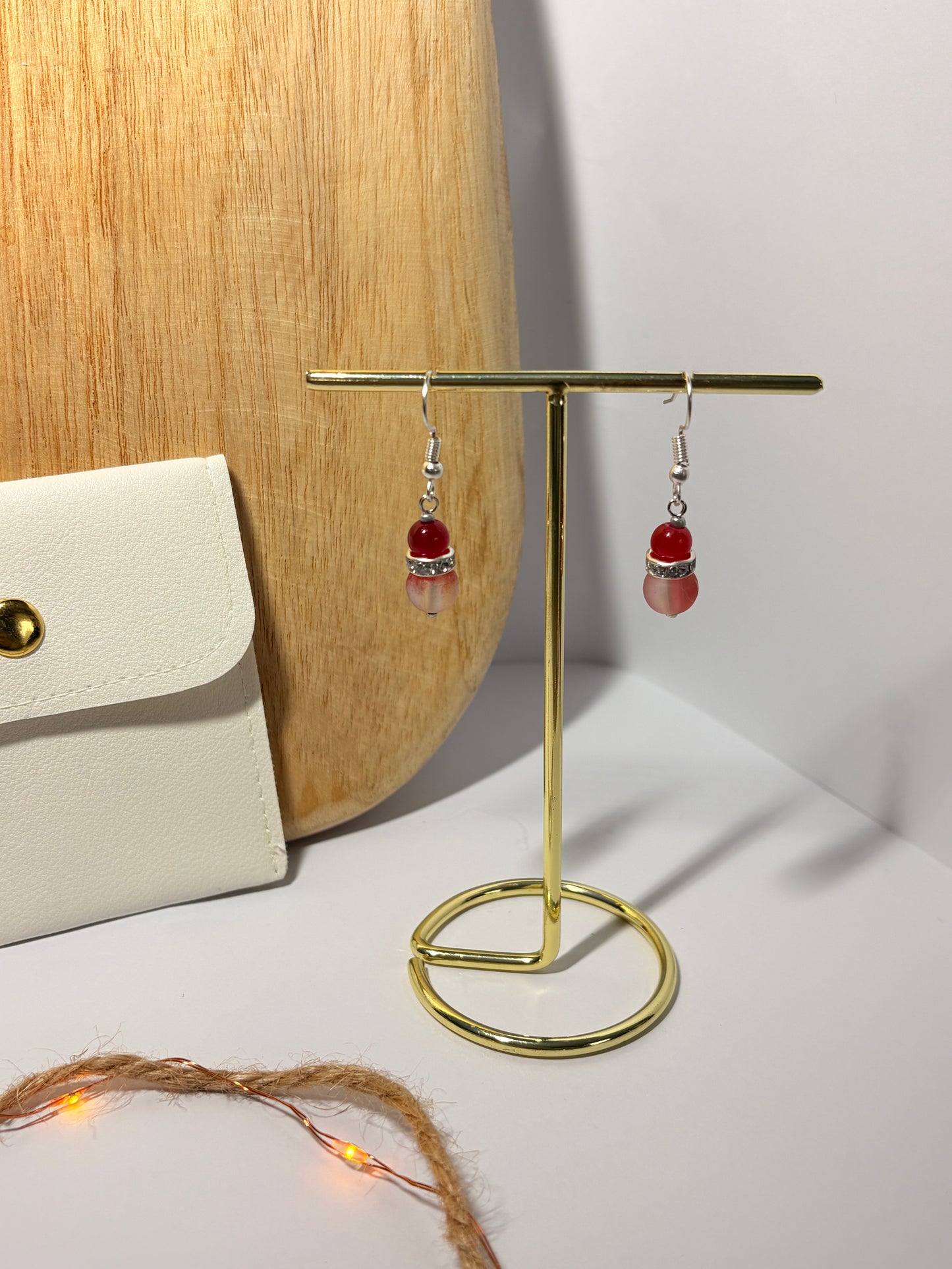 "Pearl Sparkle" Earrings / Matte