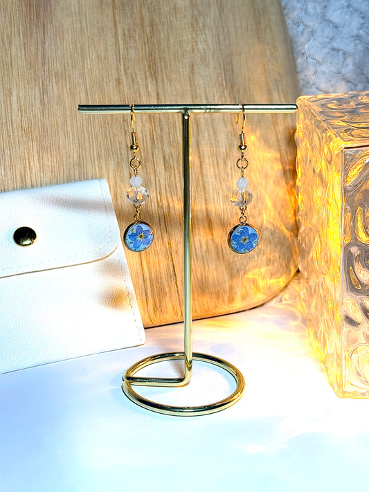 "Blue Floral Pattern" Earrings
