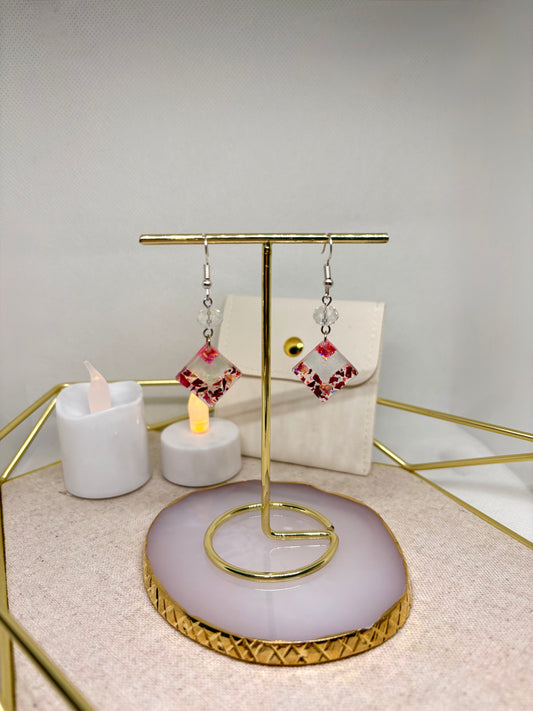 Boucles d’oreilles "Éclat Rosé"