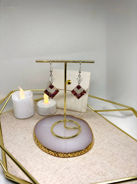 Boucles d’oreilles "Éclat Rosé"