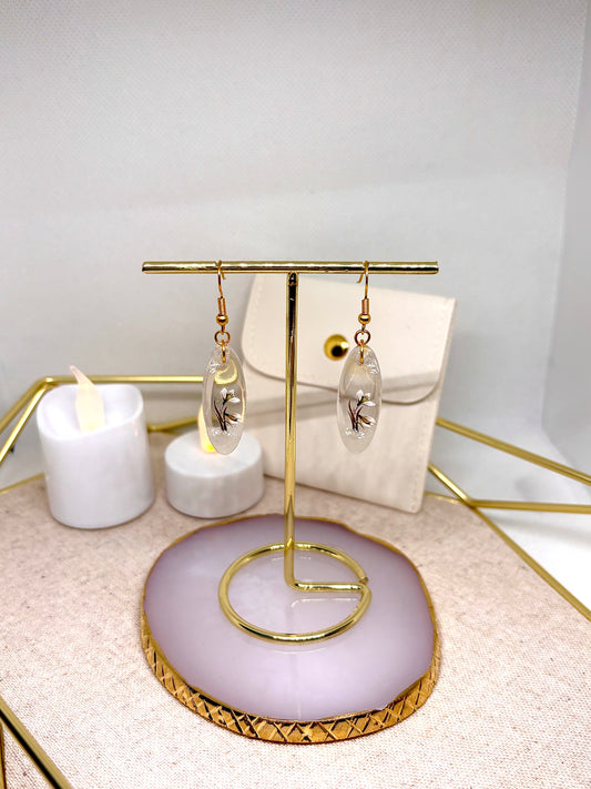 Boucles d’oreilles "Perce neige"