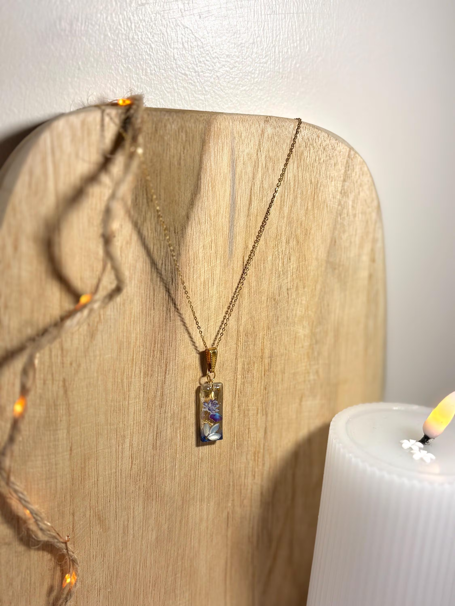 "Blue Camellia" Necklace