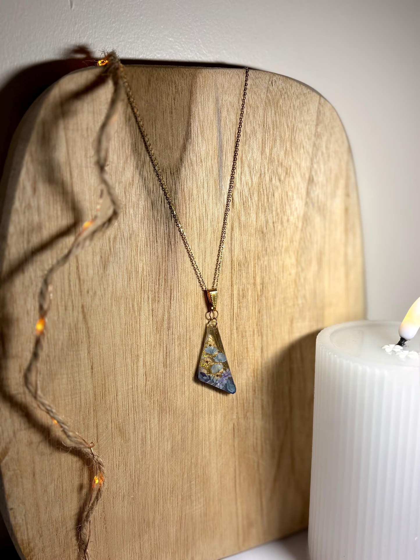 "Blue Camellia" Necklace