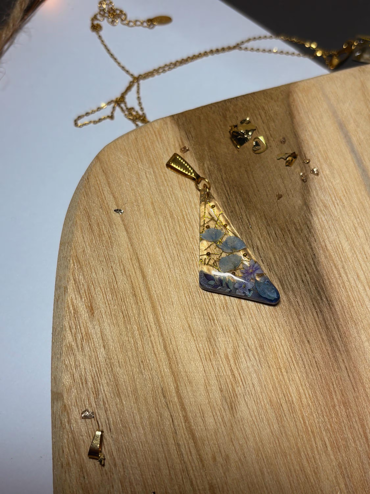 "Blue Camellia" Necklace